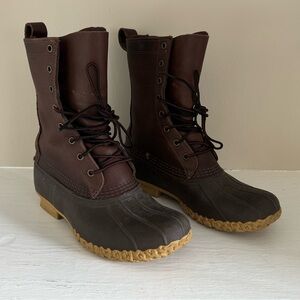 LL Bean Maine 10” Gore-Tex Thinsulate Brown Leather Duck Hunting Boots Size 7